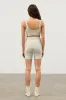 Stripe Rib 7 inch Bike Short - Coconut sold by Zulu and Zephyr
