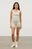 Stripe Rib 4 Inch Bike Short - Coconut sold by Zulu and Zephyr