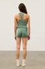 Stripe Rib 4 inch Bike Short - Tallow Green sold by Zulu and Zephyr