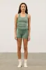Stripe Rib 4 inch Bike Short - Tallow Green sold by Zulu and Zephyr