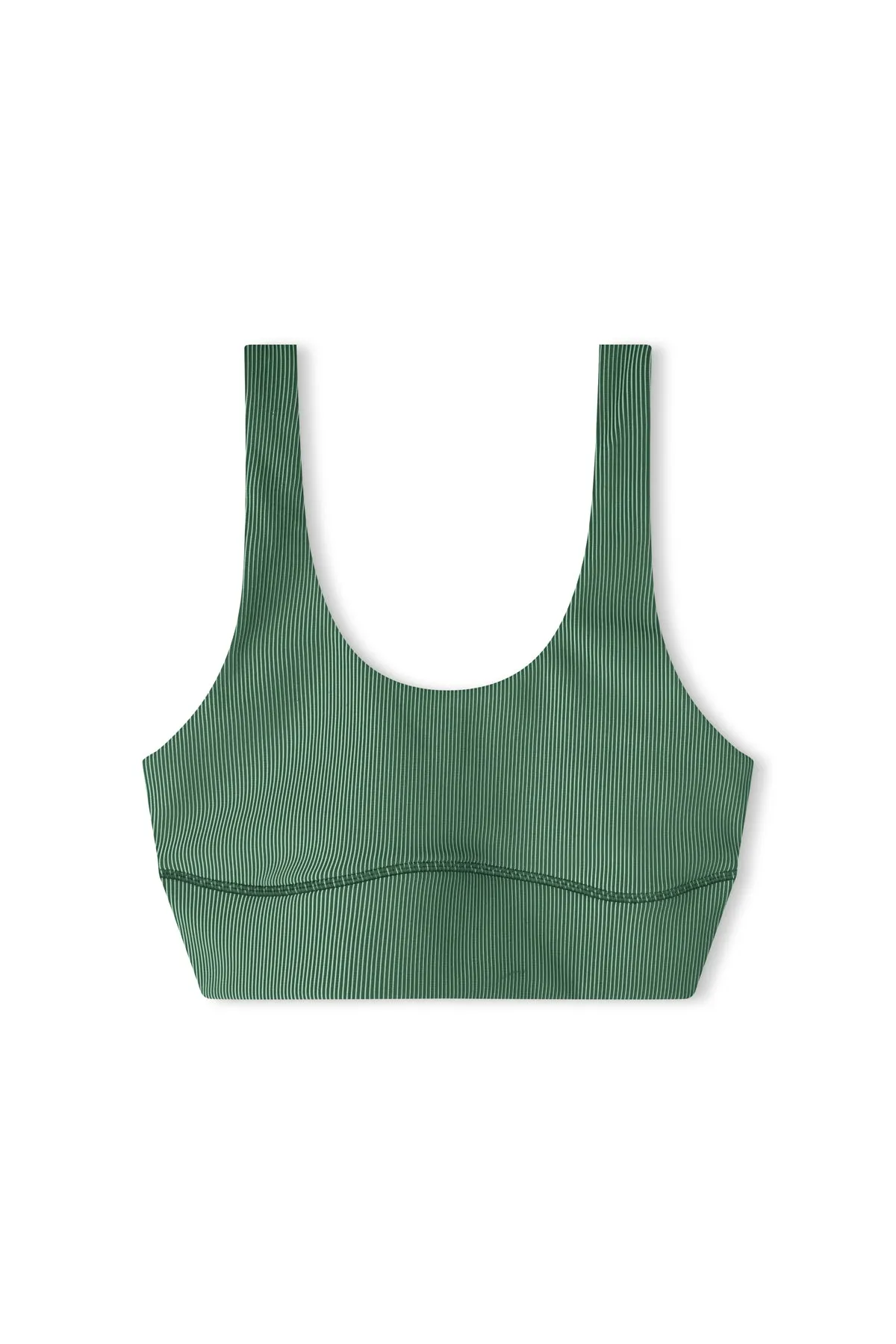 Stripe Rib Crop Top - Tallow Green sold by Zulu and Zephyr product image thumbnail 2
