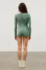 Stripe Rib Bodysuit - Tallow Green sold by Zulu and Zephyr