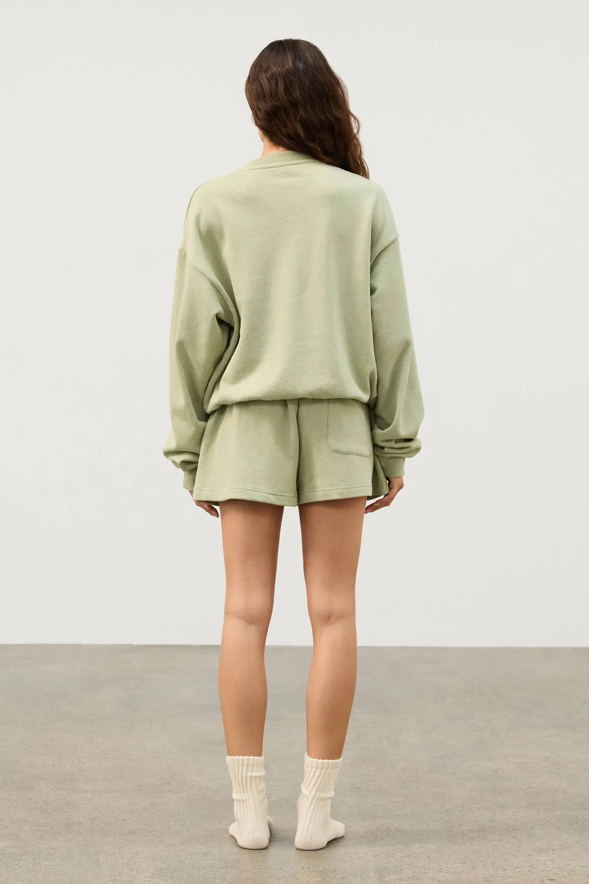 Fleece Sport Sweat Short - Eucalyptus sold by Zulu and Zephyr product image thumbnail 5