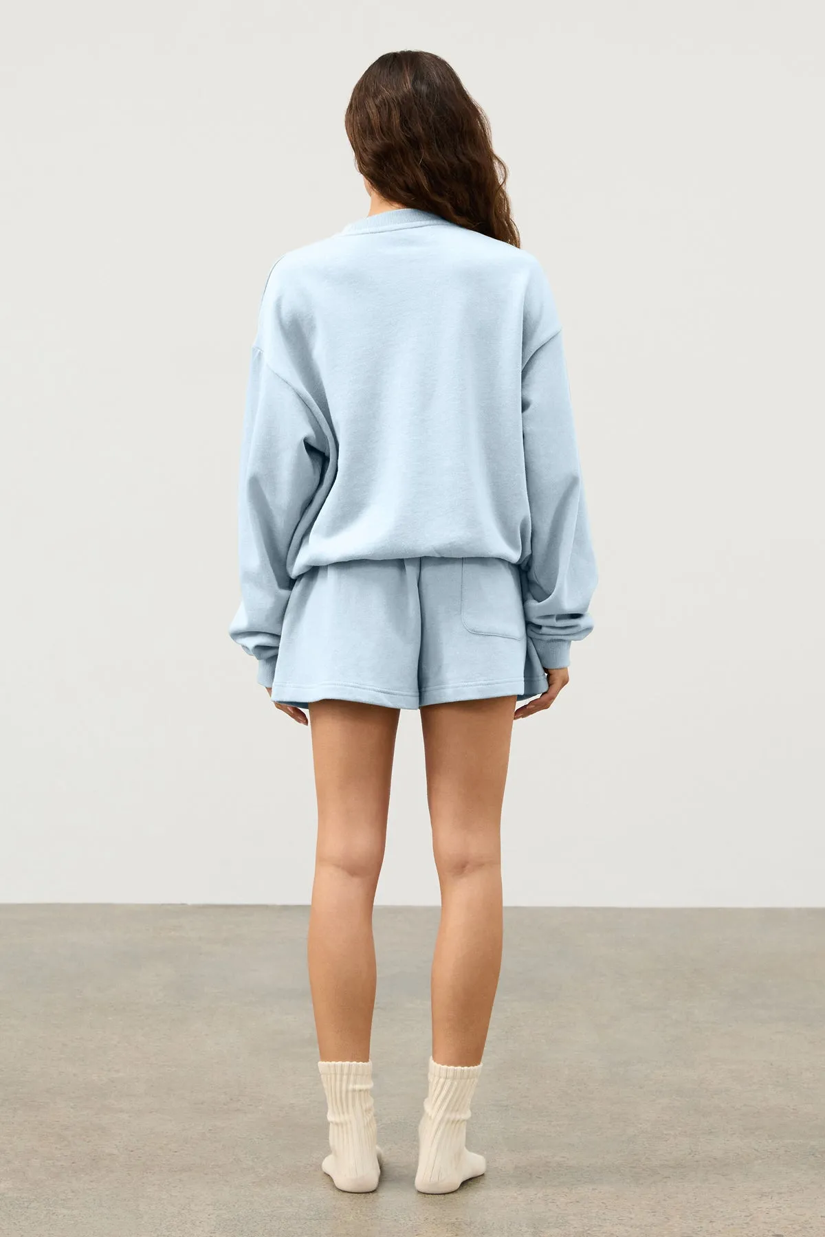 Fleece Sport Sweat Short - Powder Blue sold by Zulu and Zephyr product image thumbnail 5