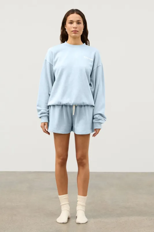 Fleece Sport Sweat Short - Powder Blue sold by Zulu and Zephyr