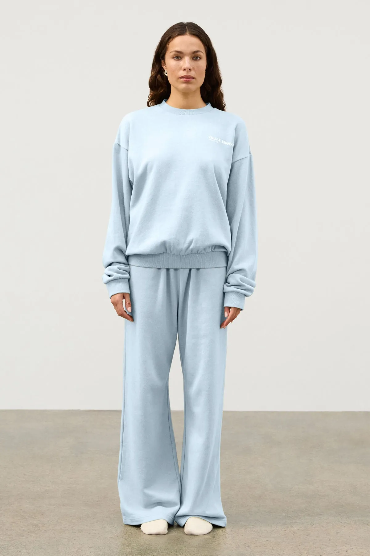 Fleece Sport Sweat Pant - Powder Blue sold by Zulu and Zephyr