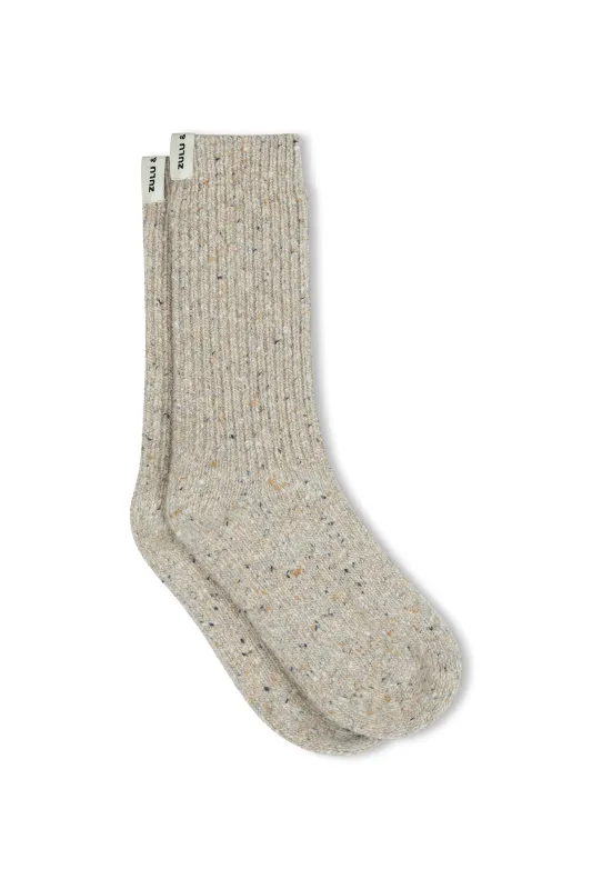Oat Marle Merino Wool Blend Knit Sock sold by Zulu and Zephyr