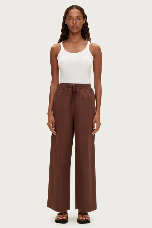 Cotton Poplin Pant - Brown sold by Zulu and Zephyr