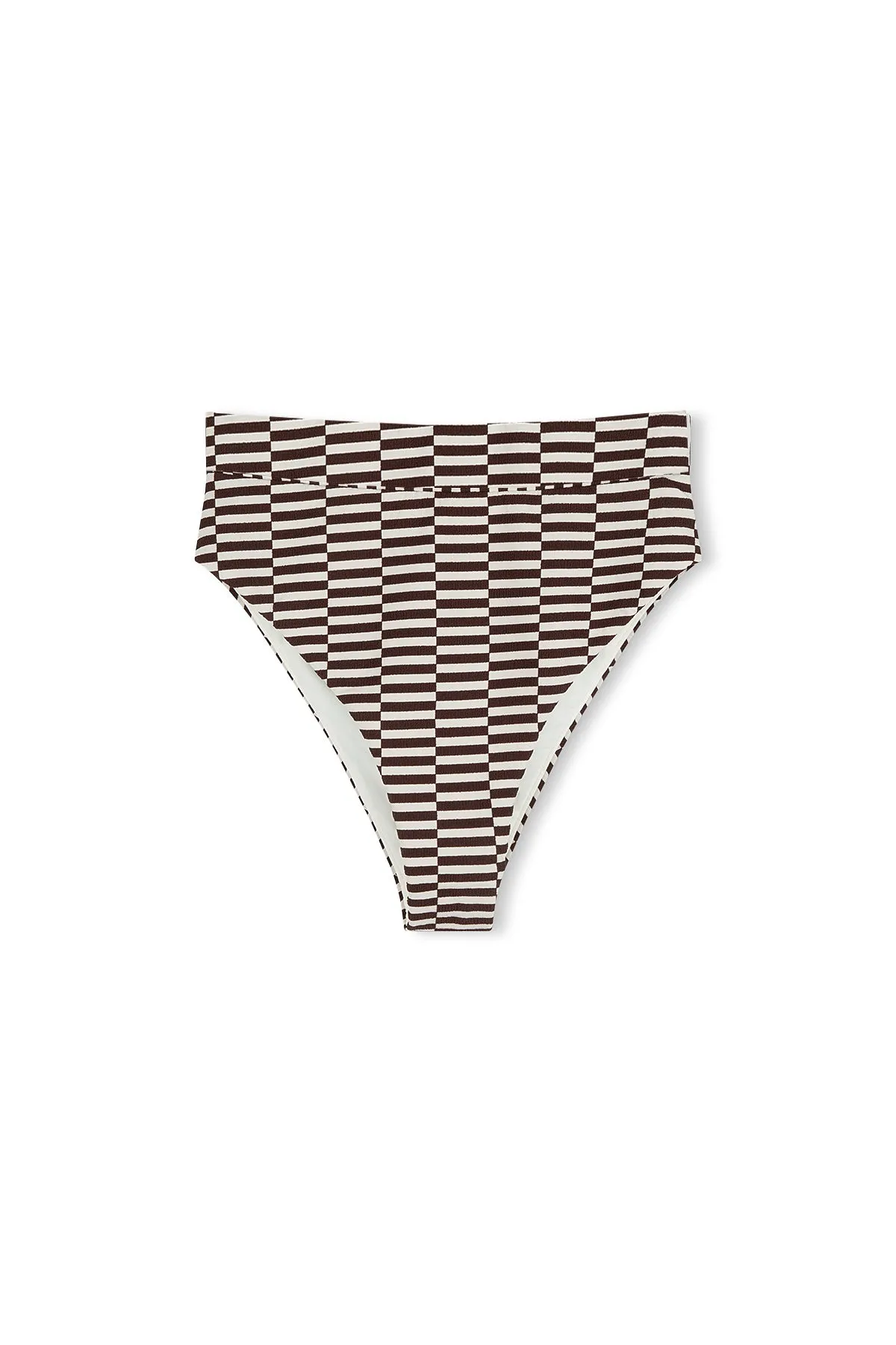 Cocoa Grid Textured High Cut Brief sold by Zulu and Zephyr product image thumbnail 2