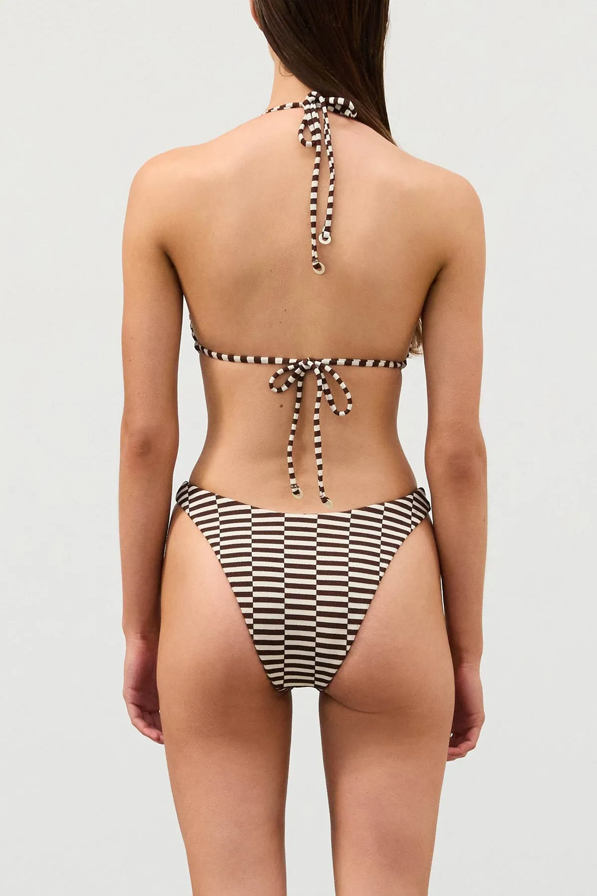 Cocoa Grid Halter Top sold by Zulu and Zephyr product image thumbnail 4