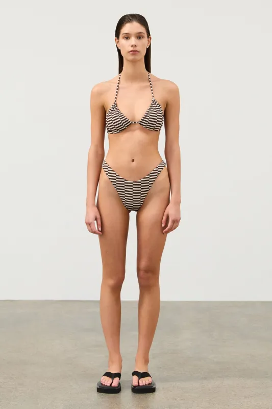 Cocoa Grid Halter Top sold by Zulu and Zephyr