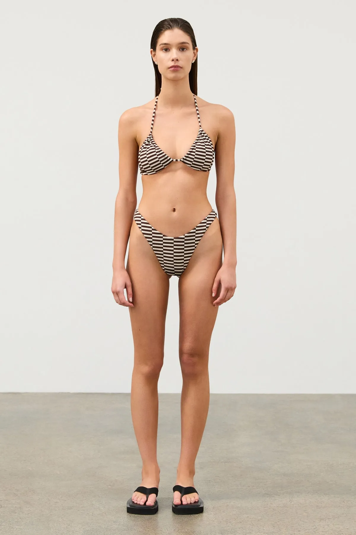 Cocoa Grid Halter Top sold by Zulu and Zephyr