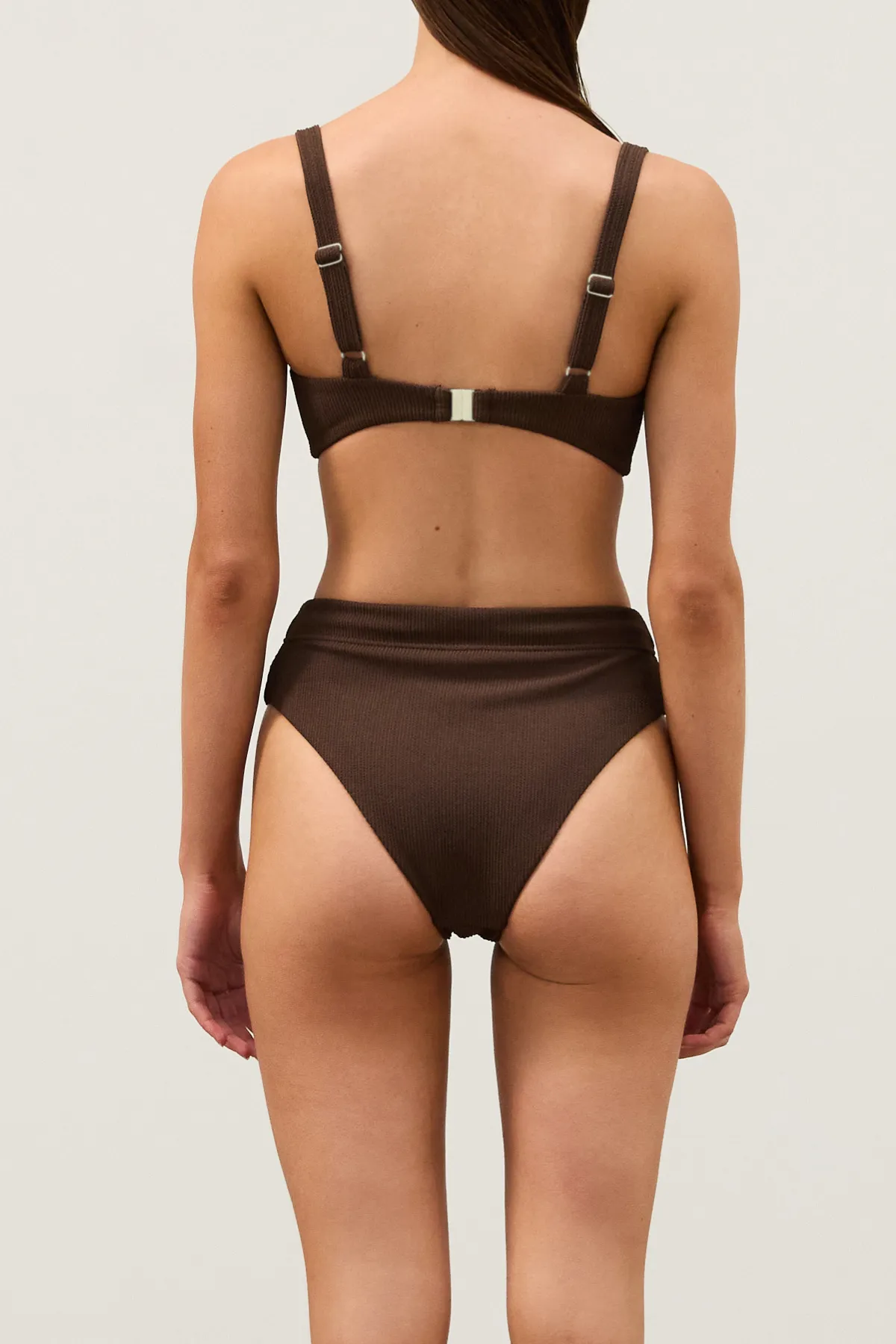 Cocoa Textured High Cut Brief sold by Zulu and Zephyr product image thumbnail 5