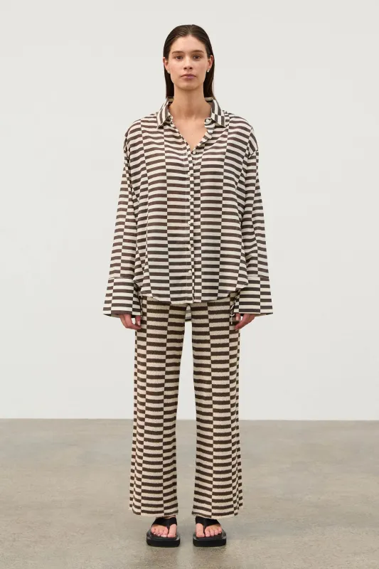 Cocoa Grid Cotton Shirt sold by Zulu and Zephyr