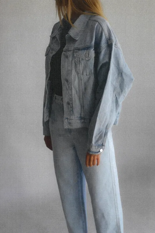 Recycled Denim Jacket - Light Wash sold by Zulu and Zephyr