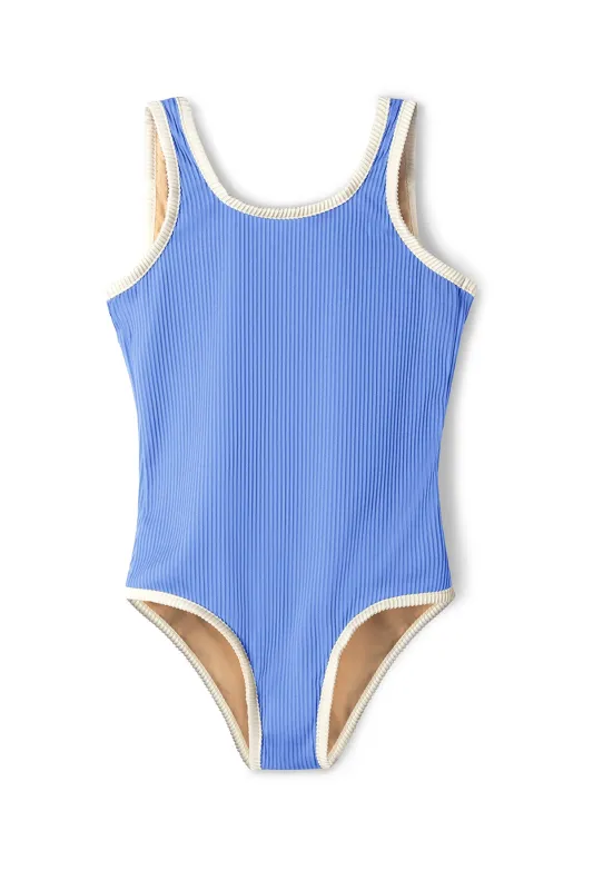 Mini Rib Scoop One Piece - Bay Blue sold by Zulu and Zephyr