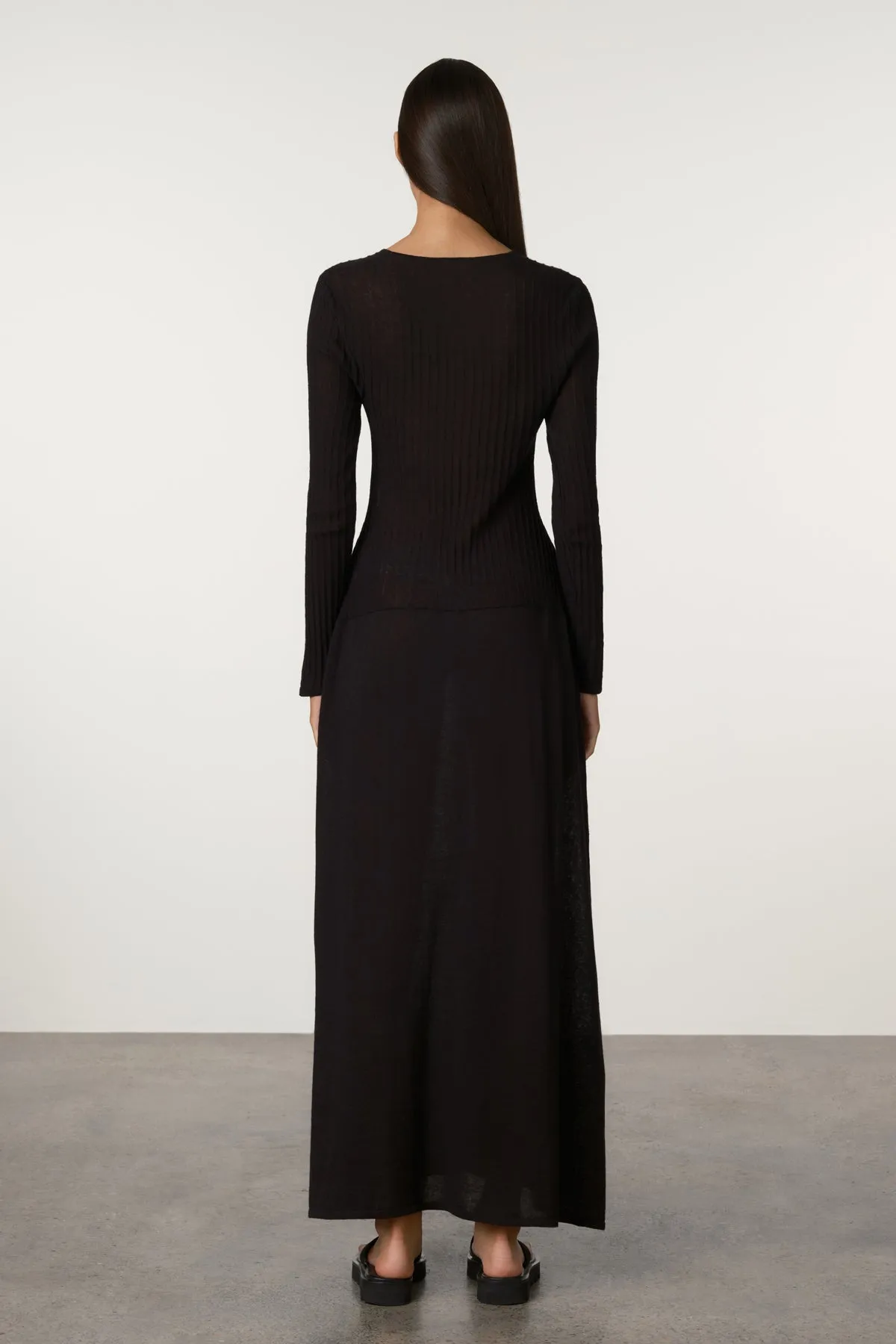Black Rib Knit Dress sold by Zulu and Zephyr product image thumbnail 3