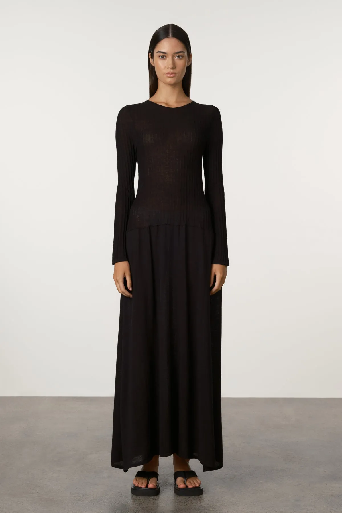 Black Rib Knit Dress sold by Zulu and Zephyr