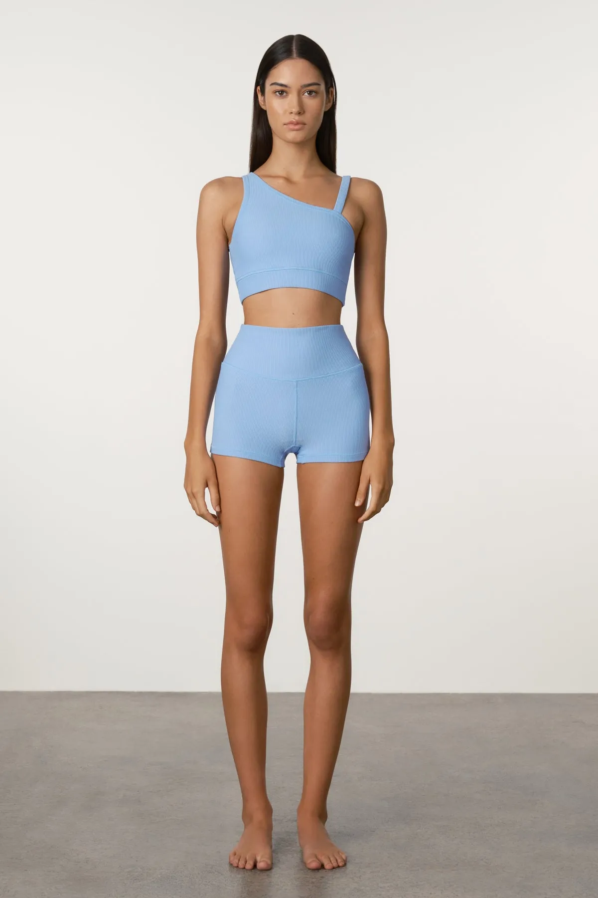 Waffle Crop Top - Ocean Blue sold by Zulu and Zephyr