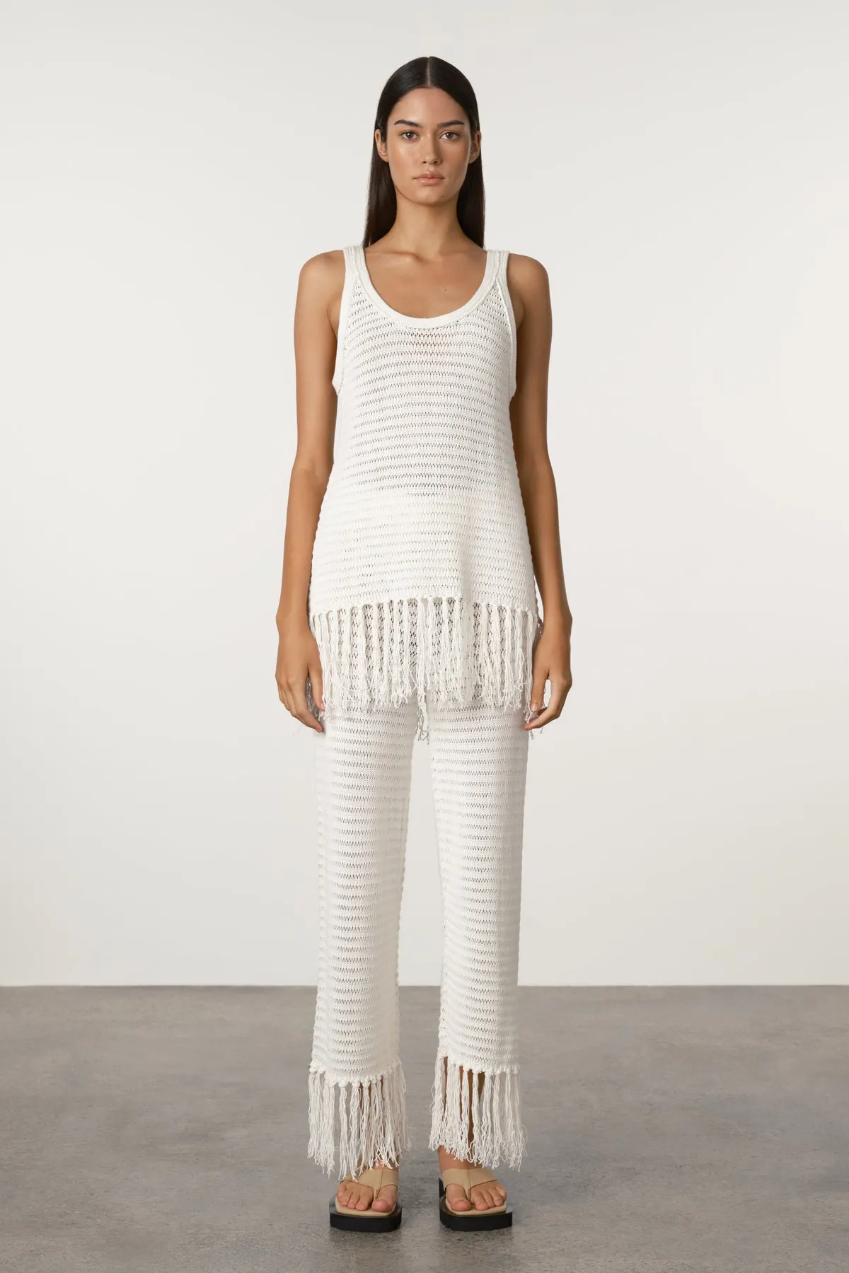 White Crochet Knit Pant sold by Zulu and Zephyr