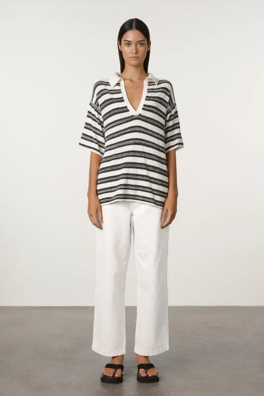 Marle Stripe Textured Knit Shirt sold by Zulu and Zephyr