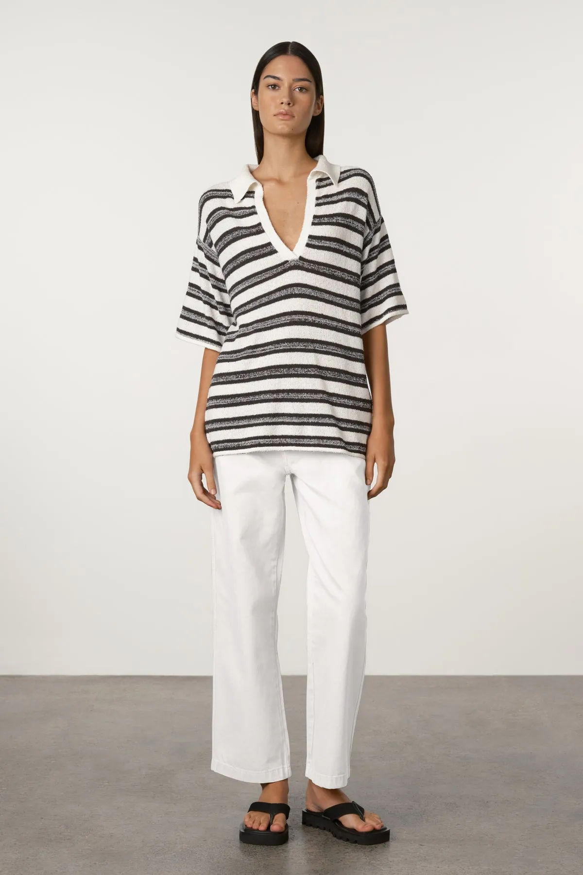Marle Stripe Textured Knit Shirt sold by Zulu and Zephyr product image thumbnail 4