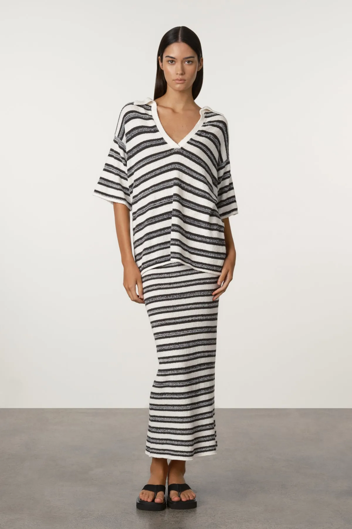 Marle Stripe Textured Knit Shirt sold by Zulu and Zephyr product image thumbnail 2