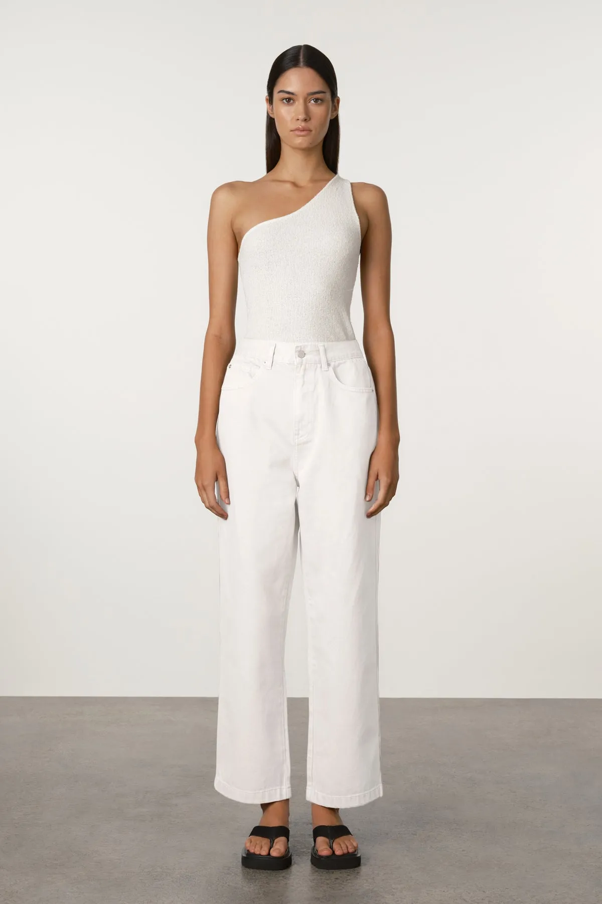 White Textured Knit Top sold by Zulu and Zephyr