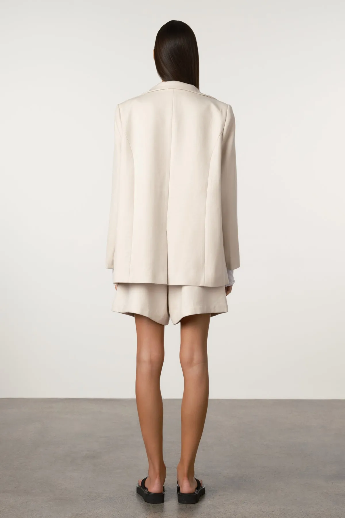 Relaxed Tailored Twill Blazer - Husk sold by Zulu and Zephyr product image thumbnail 3