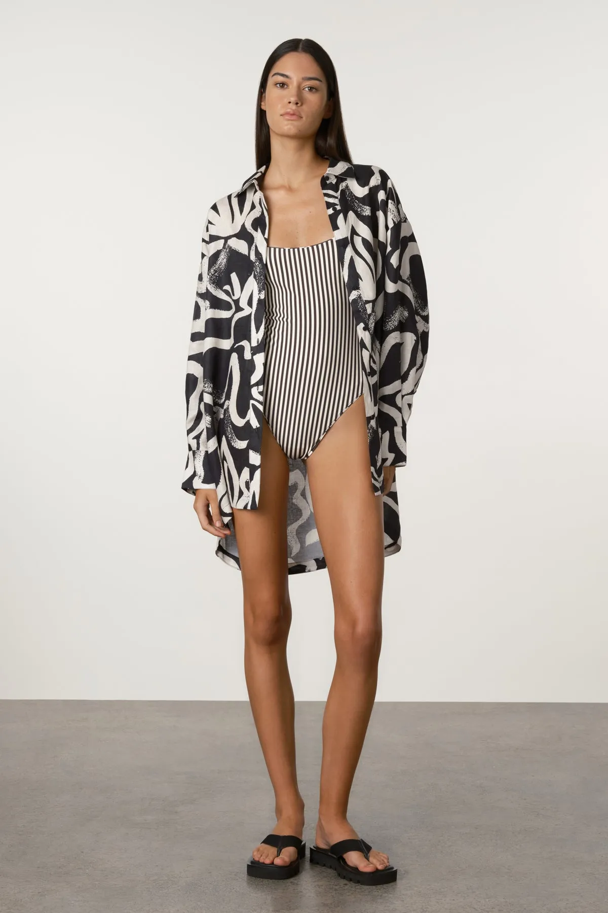 Paint Flower Linen Shirt sold by Zulu and Zephyr product image thumbnail 5