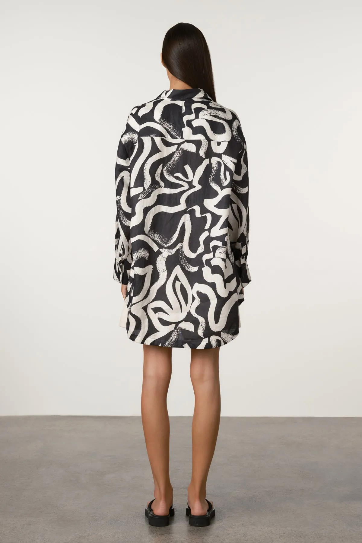 Paint Flower Linen Shirt sold by Zulu and Zephyr product image thumbnail 4