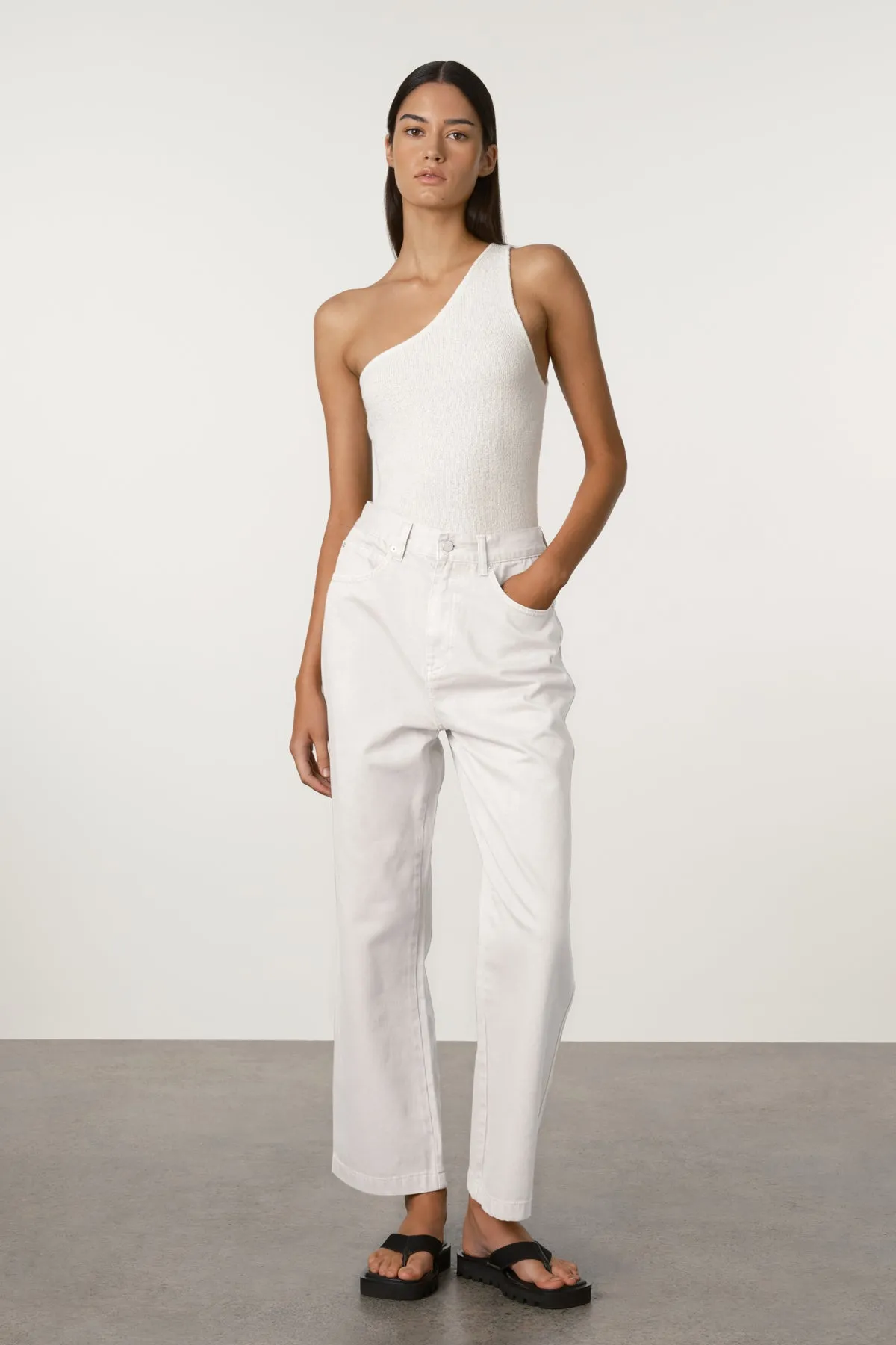 White Relaxed Recycled Denim Jean sold by Zulu and Zephyr product image thumbnail 3