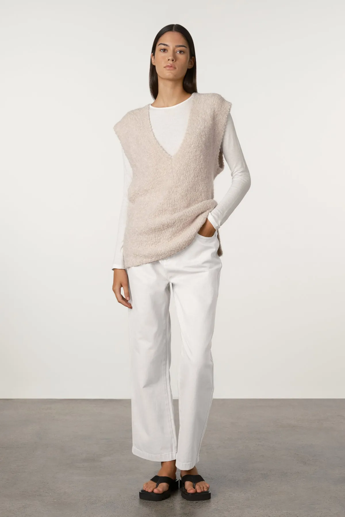 White Relaxed Recycled Denim Jean sold by Zulu and Zephyr product image thumbnail 2