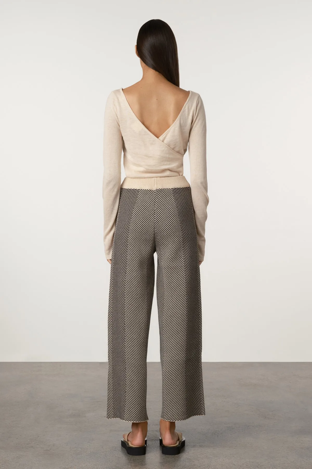 Black Herringbone Knit Pant sold by Zulu and Zephyr product image thumbnail 3