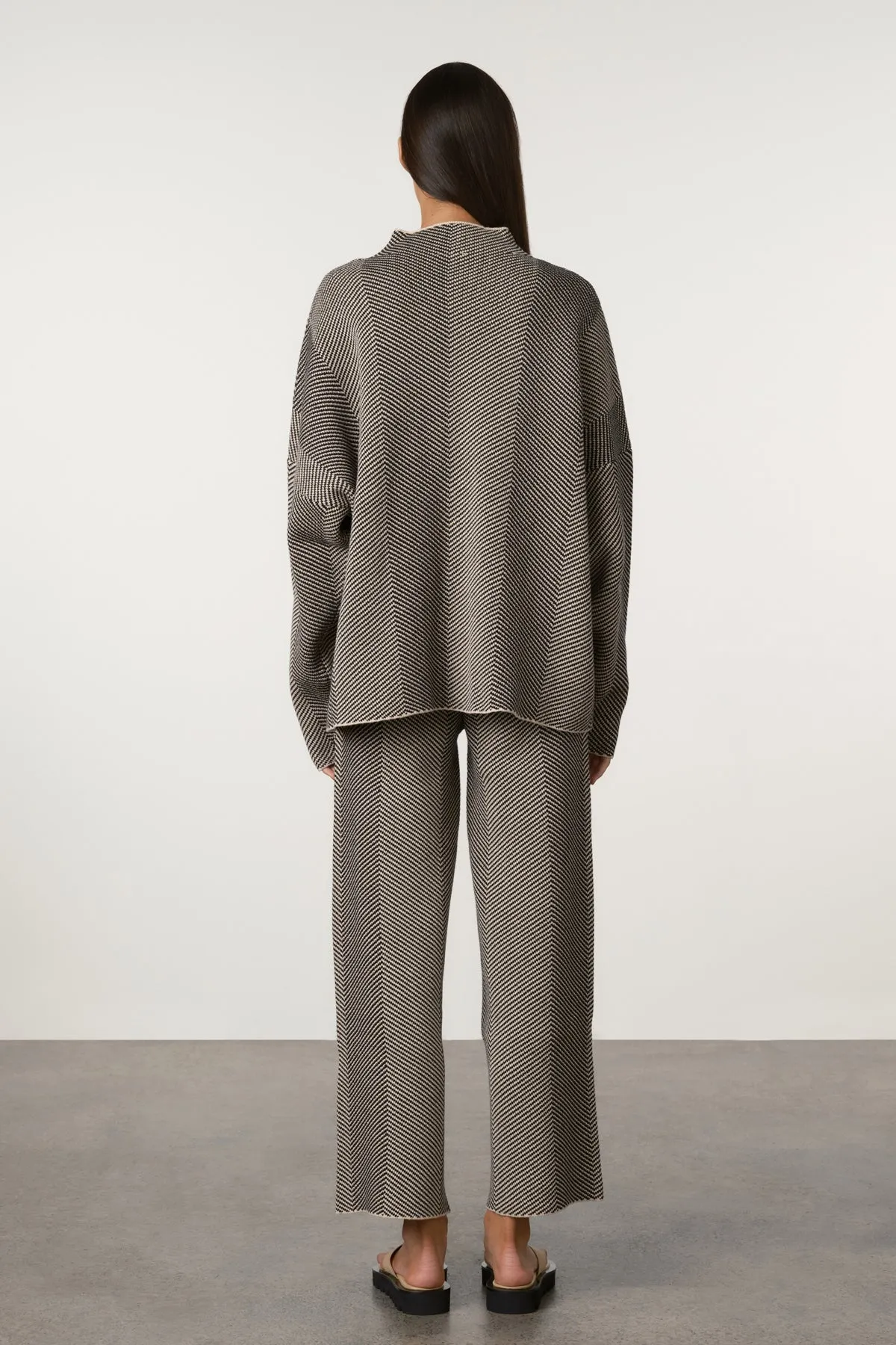 Black Herringbone Knit Pant sold by Zulu and Zephyr product image thumbnail 5