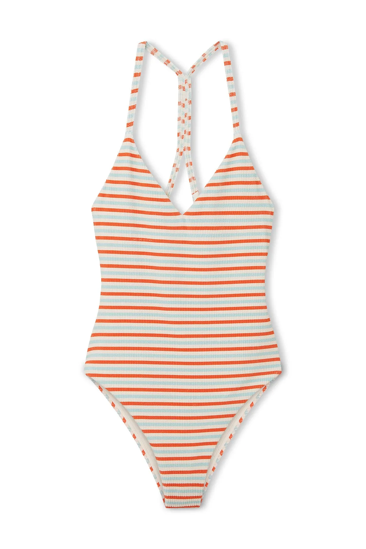 Chilli Stripe Textured One Piece sold by Zulu and Zephyr