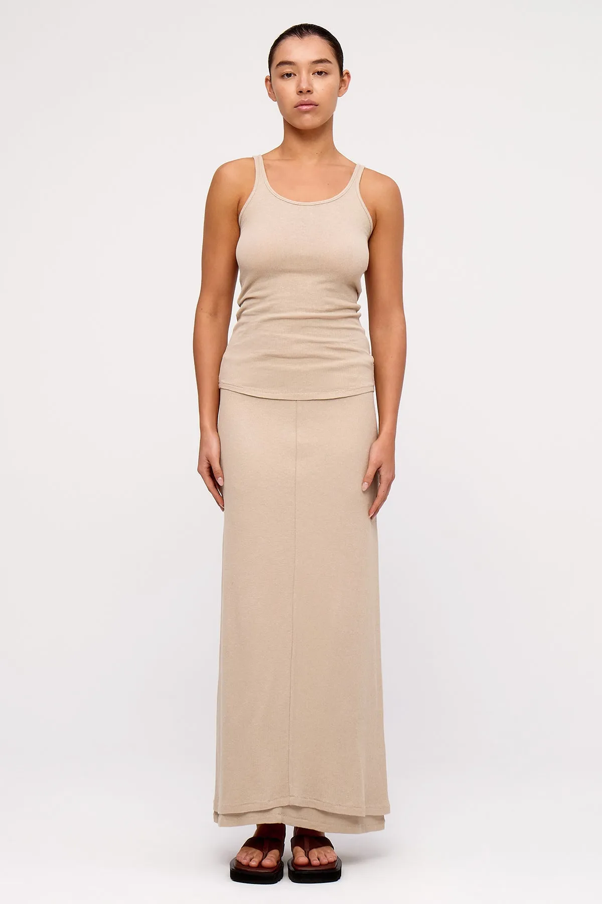 Rib Hemp Jersey Skirt - Husk sold by Zulu and Zephyr product image thumbnail 5