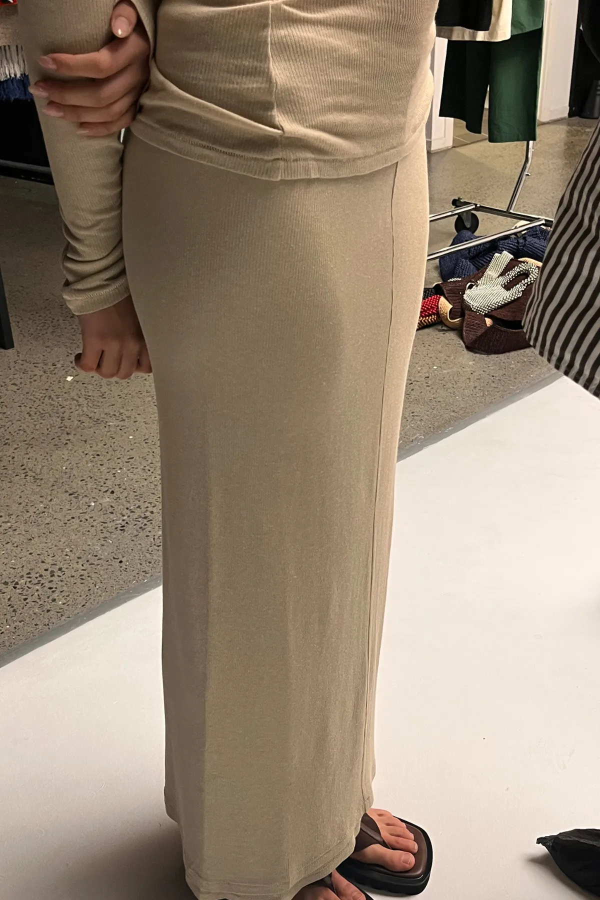 Rib Hemp Jersey Skirt - Husk sold by Zulu and Zephyr product image thumbnail 2