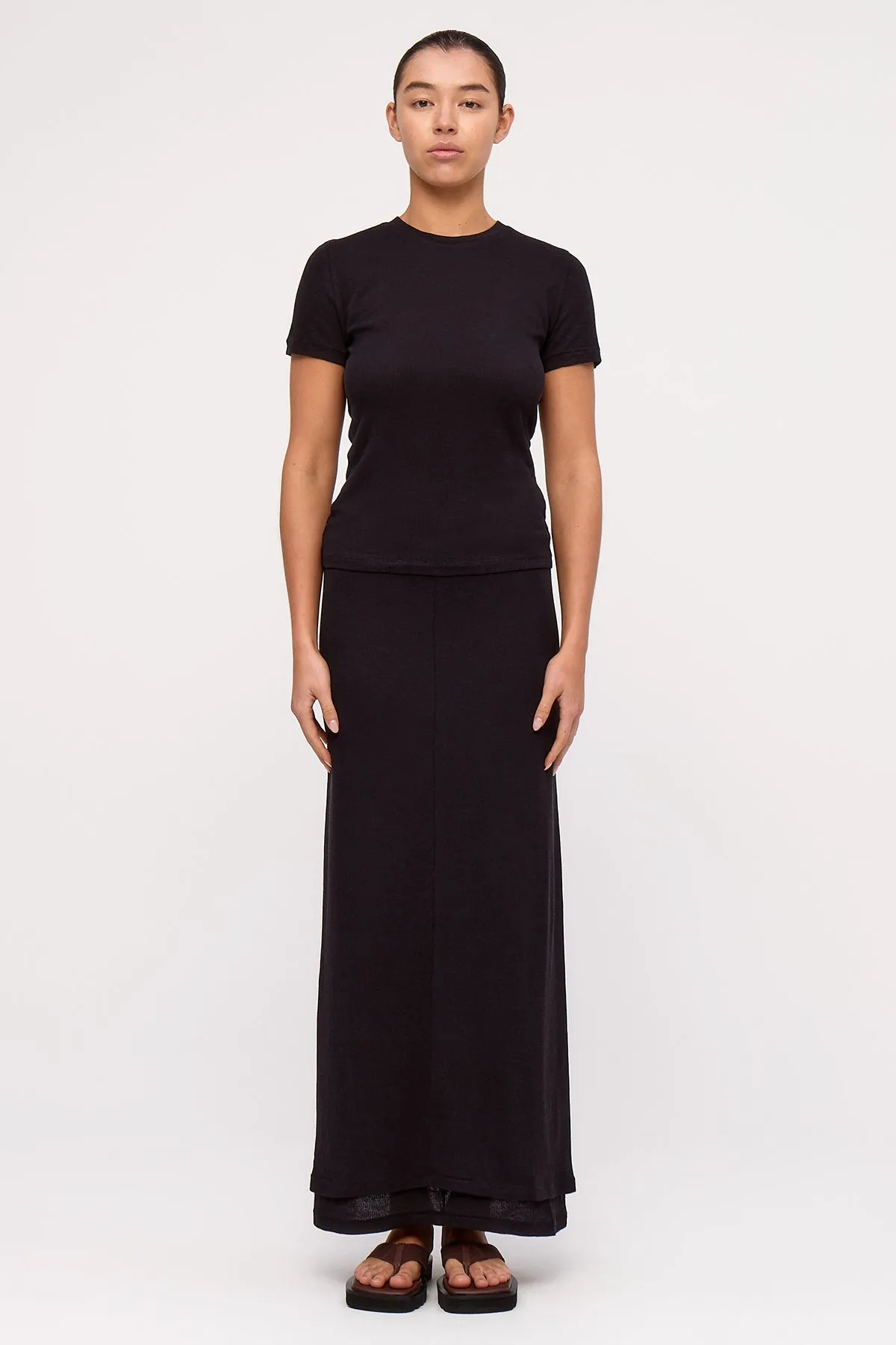 Rib Hemp Jersey Skirt - Black sold by Zulu and Zephyr