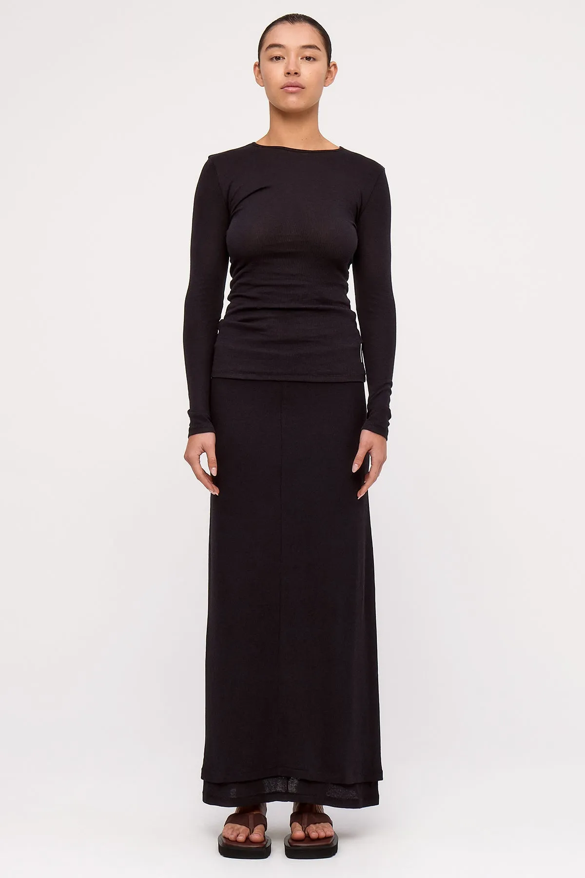 Rib Hemp Jersey Skirt - Black sold by Zulu and Zephyr product image thumbnail 2