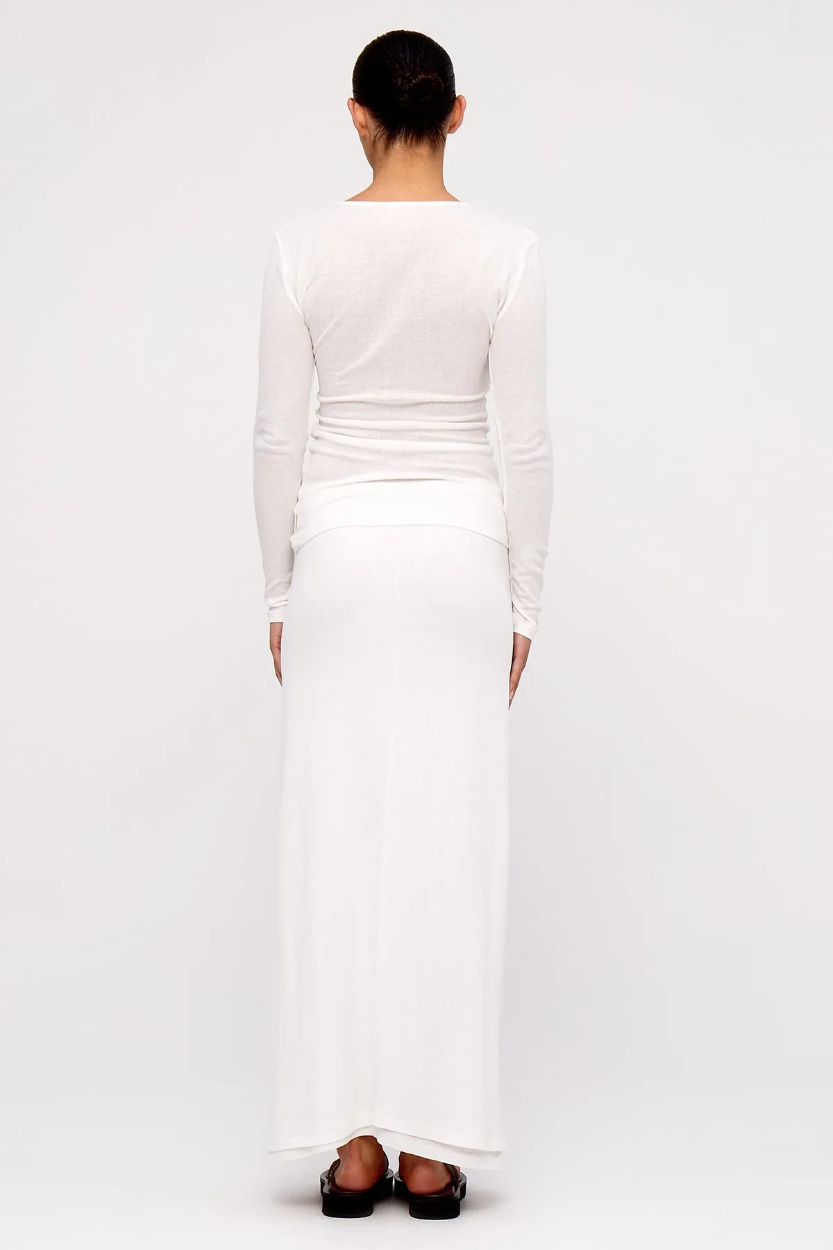 Rib Hemp Jersey Skirt - White sold by Zulu and Zephyr product image thumbnail 4