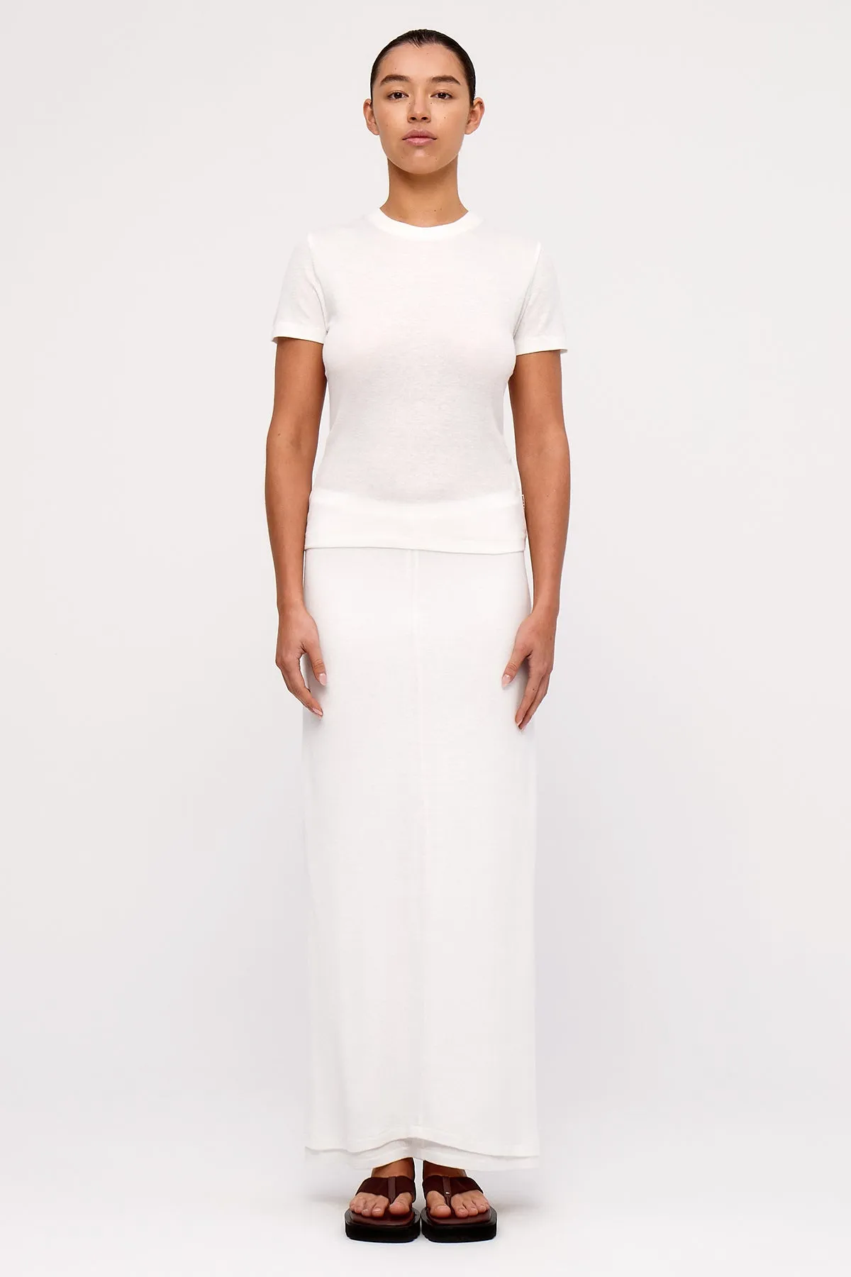 Rib Hemp Jersey Skirt - White sold by Zulu and Zephyr product image thumbnail 2