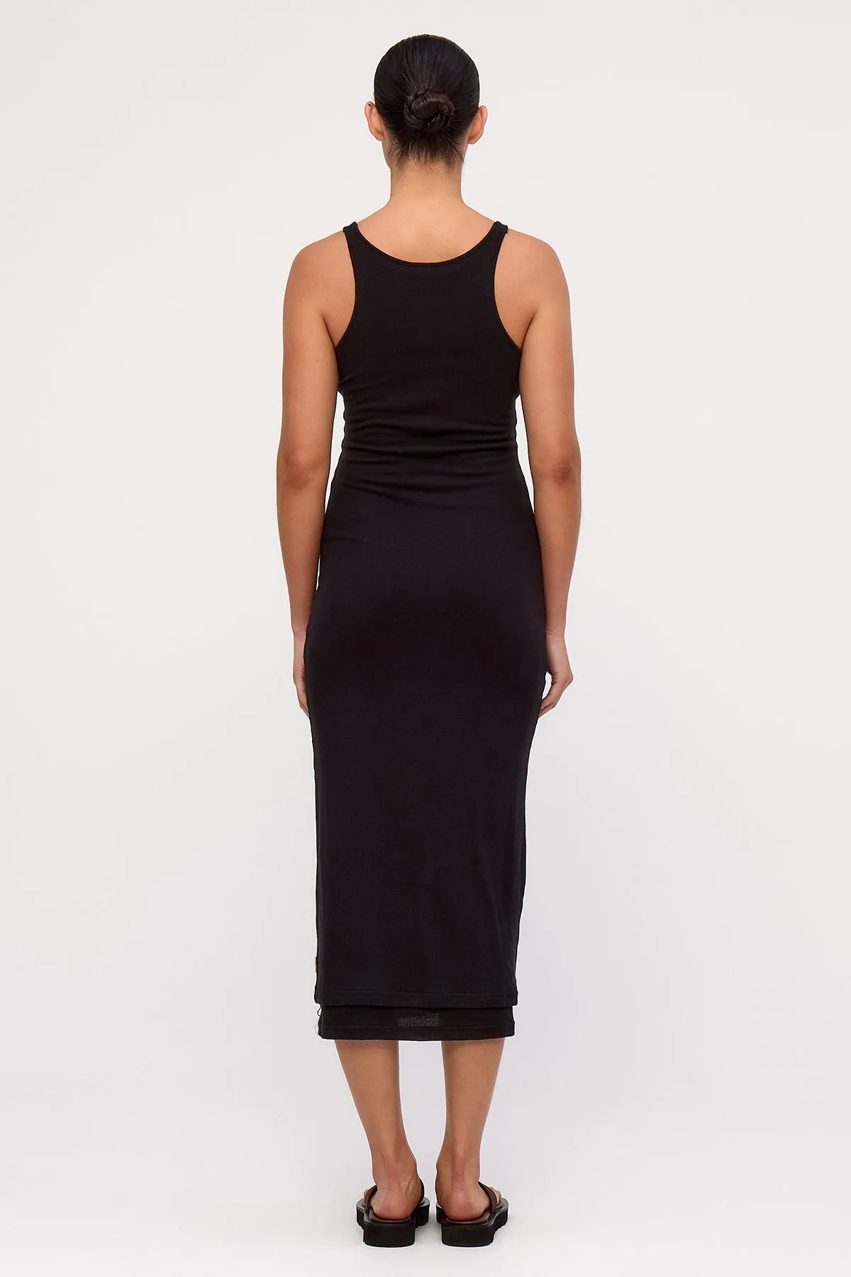 Rib Hemp Jersey Midi Dress - Black sold by Zulu and Zephyr product image thumbnail 4