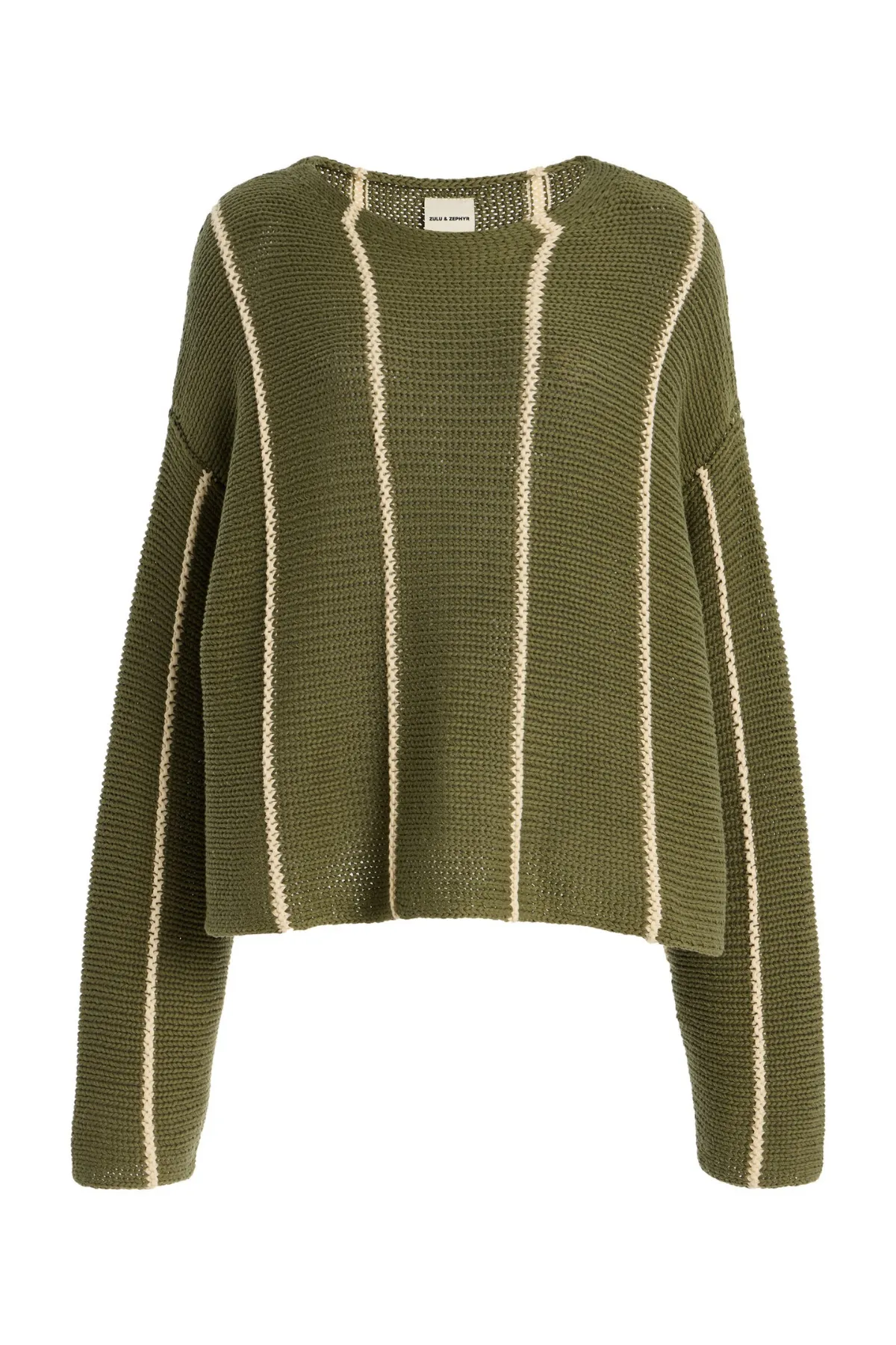 Olive Stripe Knit Jumper sold by Zulu and Zephyr product image thumbnail 3