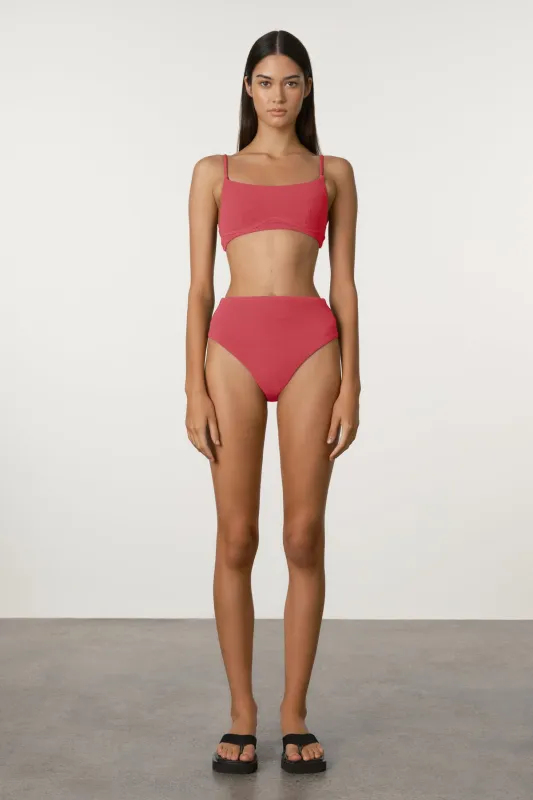 Waffle Waisted High Brief - Berry sold by Zulu and Zephyr