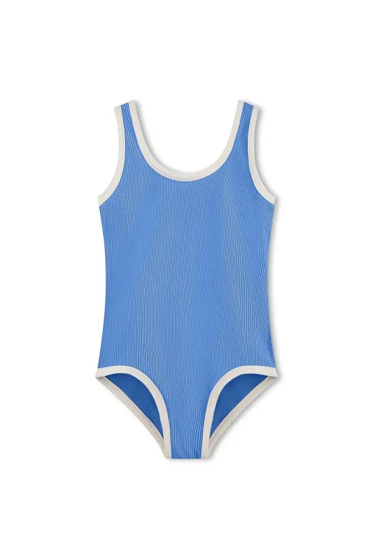 Mini Stripe Rib Scoop One Piece - Sky sold by Zulu and Zephyr