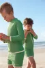 Mini Stripe Rib Surf Short - Parrot Green sold by Zulu and Zephyr