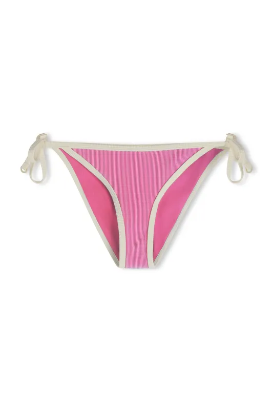 Stripe Rib Tie Side Brief - Shell Pink sold by Zulu and Zephyr