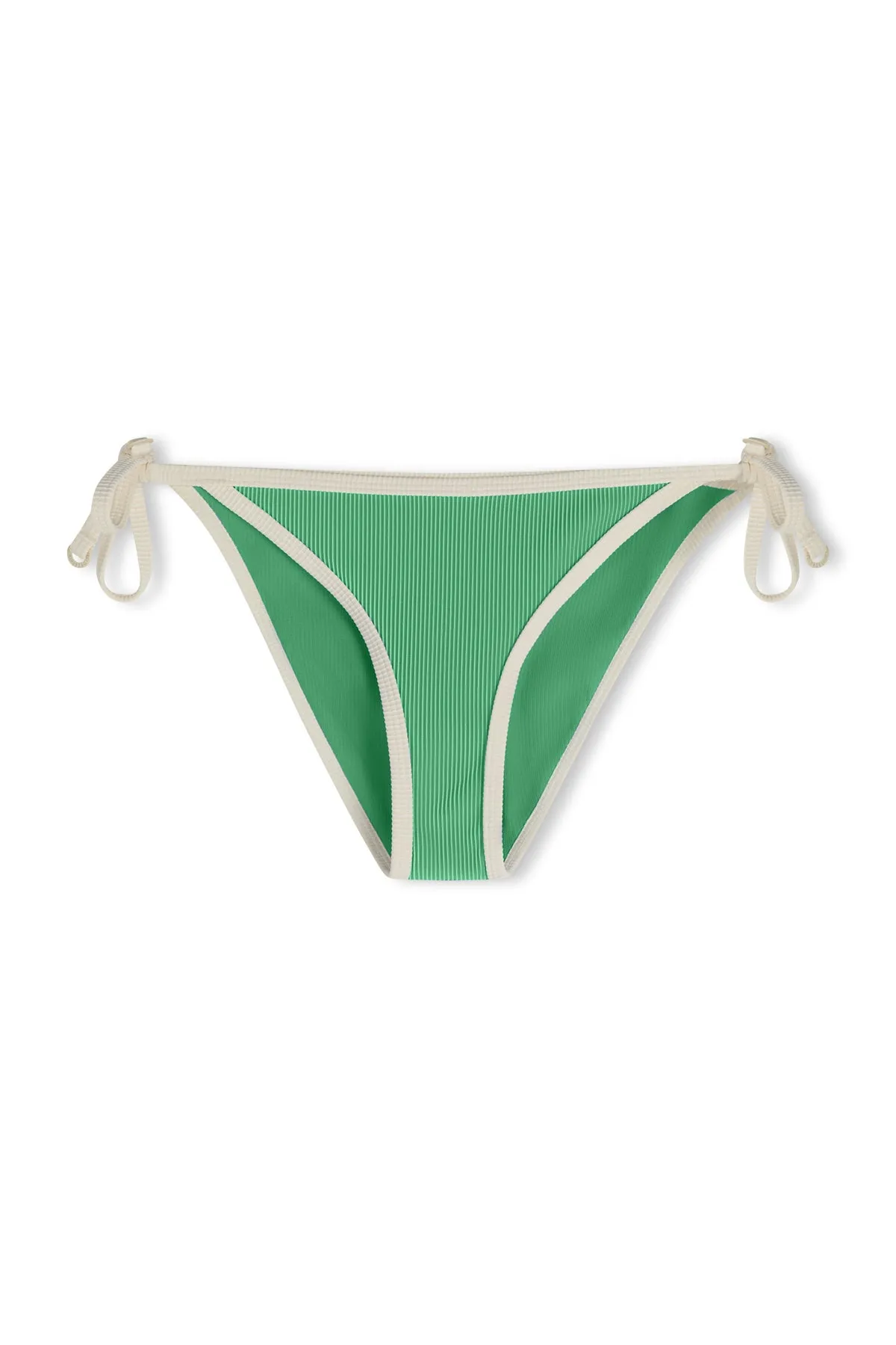 Stripe Rib Tie Side Brief - Parrot Green sold by Zulu and Zephyr