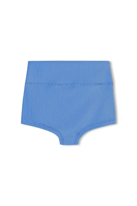 Mini Stripe Rib Boy Short - Sky sold by Zulu and Zephyr